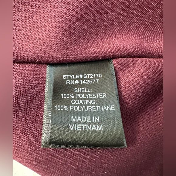 Chic Burgundy Leather faux Corset Top Size L - Picture 6 of 6